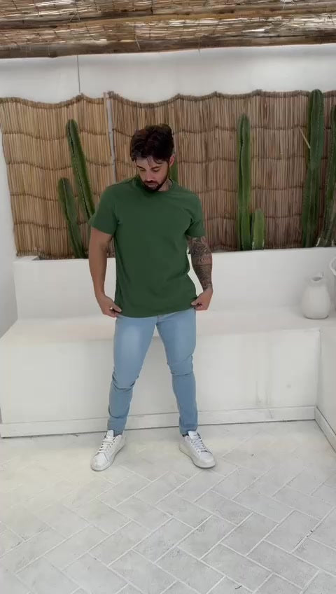 Camiseta Gola Média Algodão Premium Fio 40 Masculina