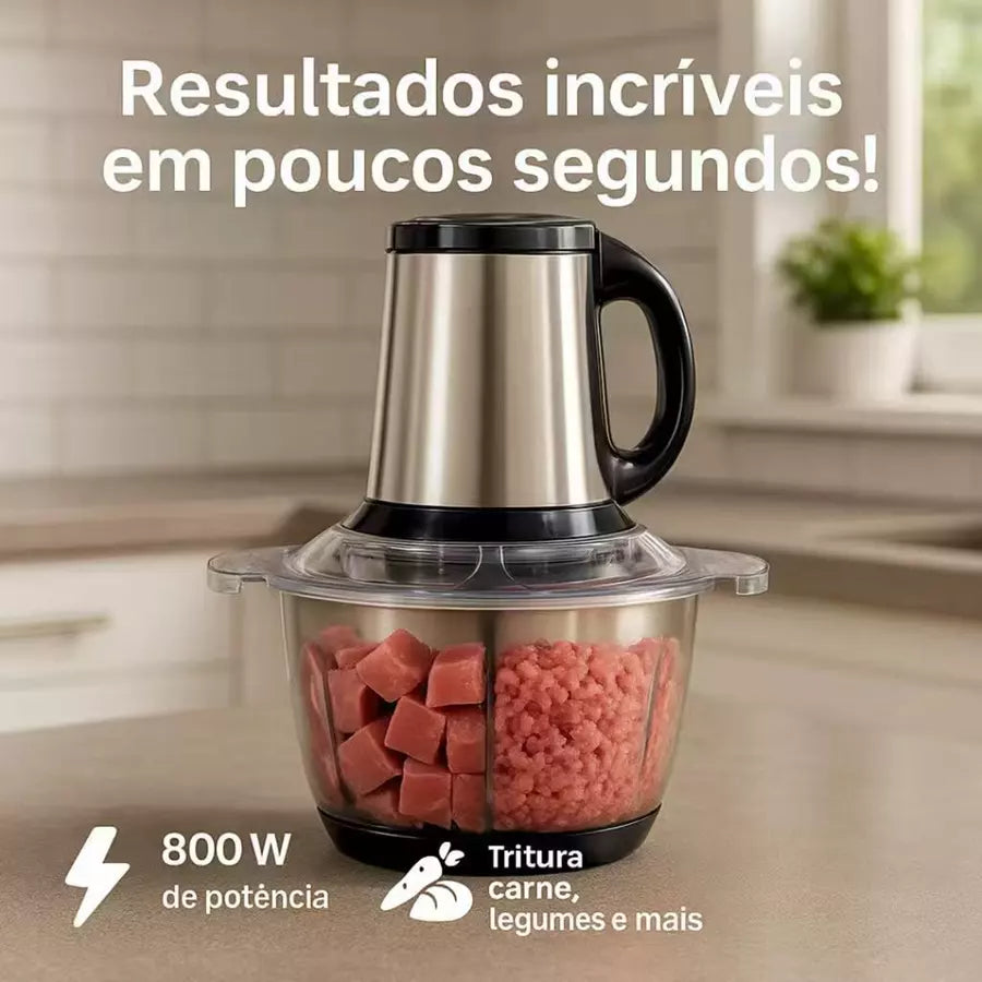 Triturador de Alimentos - Moedor Elétrico 2L