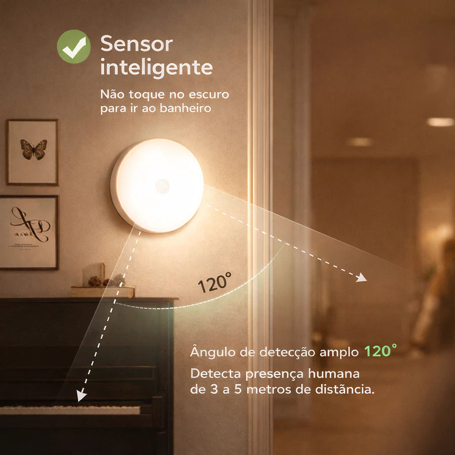 Kit Luminária Led com Sensor de Presença