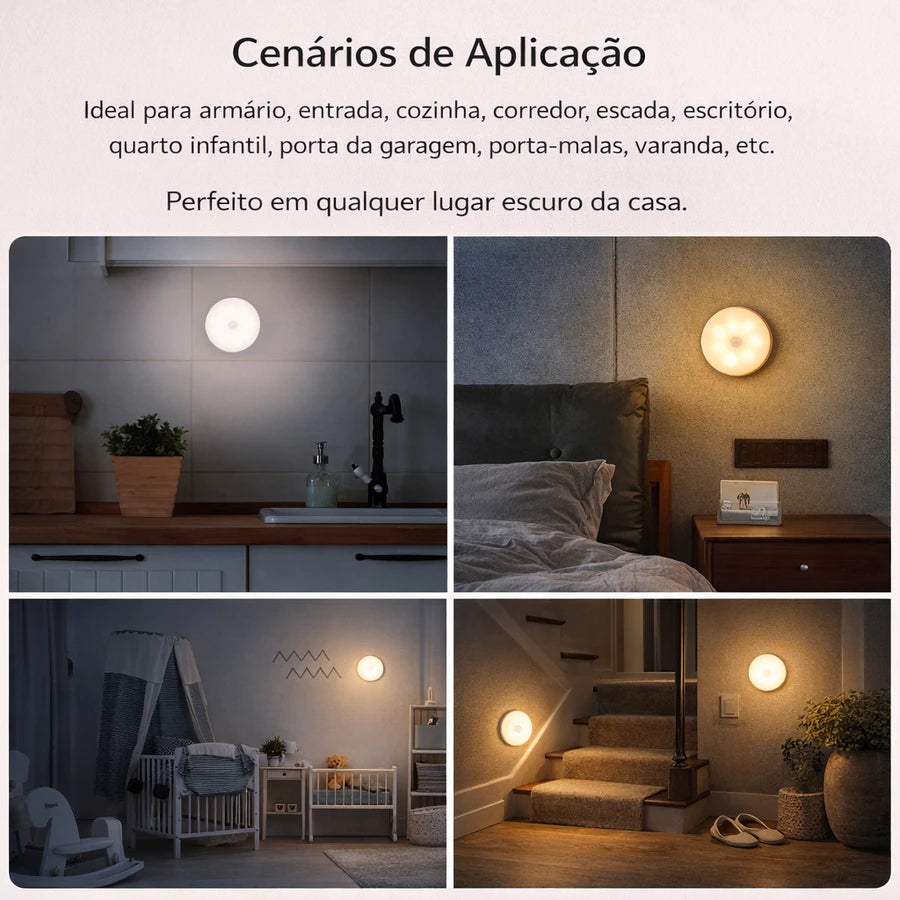 Kit Luminária Led com Sensor de Presença